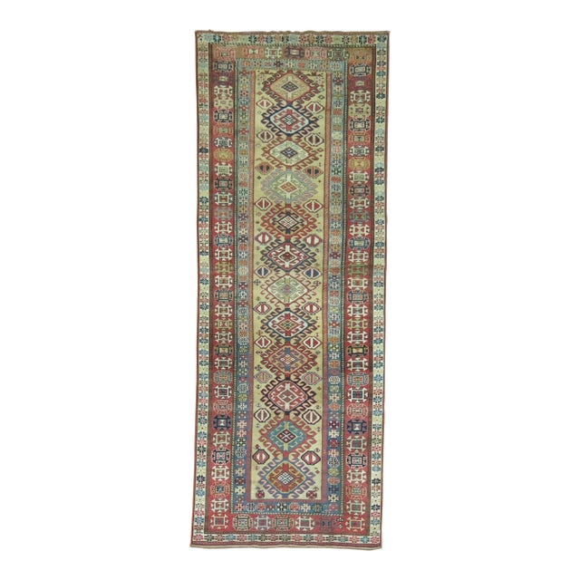Antique Caucasian Runner - 3'1" x 8'3" For Sale