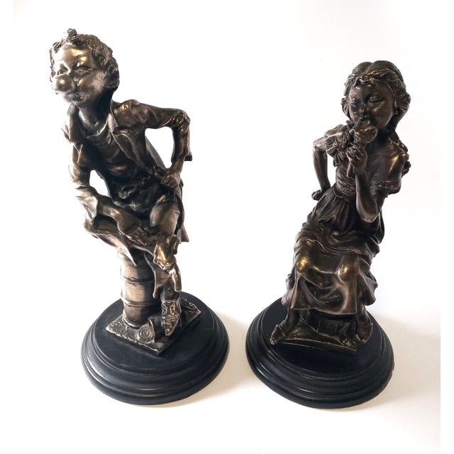 Magnificent book supports made of bronze with a fine silver plating. They retain a beautiful patina in excellent...
