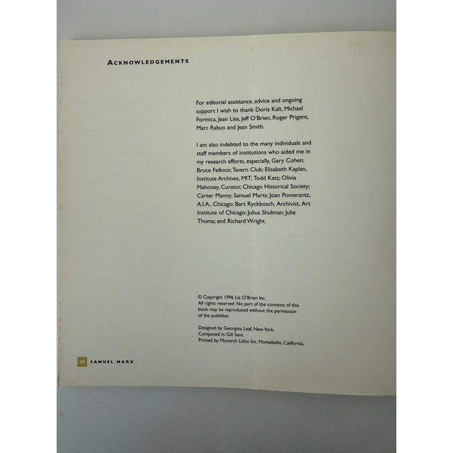 Samuel Marx: Furniture and Decoration - 1996 Exhibition Catalog For Sale In San Francisco - Image 6 of 7