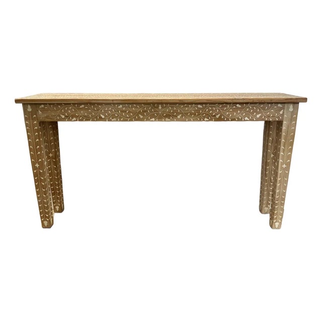 Made Goods Co Tamsin Teak & Bone Console For Sale