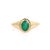 Contemporary Luxurious Bezel Set 14k Gold Rich Emerald Signet Ring Size 5.5 For Sale - Image 3 of 11