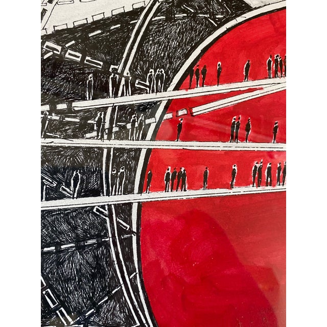 Signed Mixed Media Drawing by Ruth Esserman (1936–2022) “Above” For Sale - Image 4 of 4