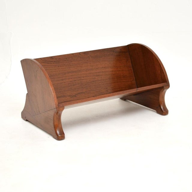 Art Deco Walnut Book Trough, 1930s For Sale - Image 10 of 10