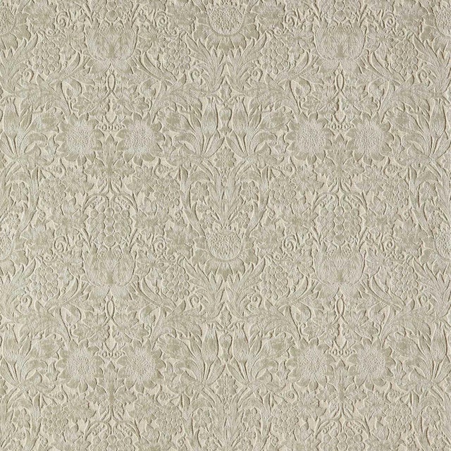 Morris & Co Sunflower Caffoy Velvet Fabric in Fired Biscuit For Sale