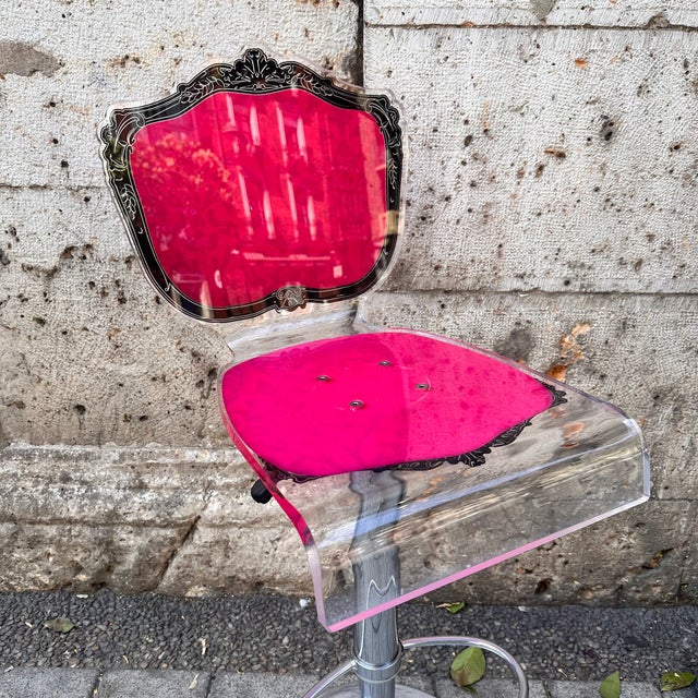 Neo-Baroque Stool in Acrylic Glass from Acrila, France, 2000s For Sale - Image 11 of 18