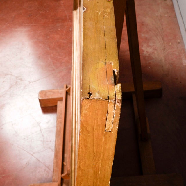 Antique Lacquered Mirror with Mercury Glass For Sale - Image 14 of 18