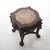 Antique Chinese Carved Rosewood Marble Top Low Table 1890 For Sale - Image 4 of 8