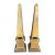 1960s Pair of Hollywood Regency Brass Obelisks For Sale