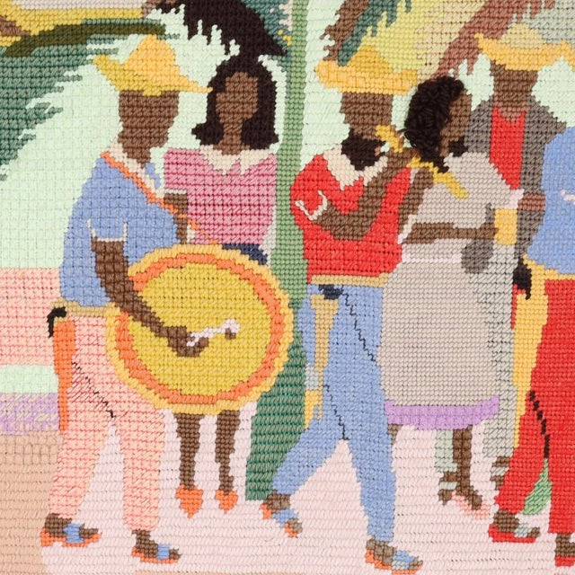 Needlepoint Wall Hanging With a Musical Theme For Sale In West Palm - Image 6 of 10