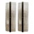 Set of two trasparent diamanted Murano glass wall sconces with Metal frame on view in Brunish- brunito . Murano glass with...