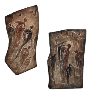 Purvis Young Style Paintings on Fiberglass - a Pair