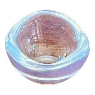 1950s Mid-Century Modern Swedish Opalescent Art Glass "Selena" Bowl by Sven Palmqvist for Orrefors For Sale