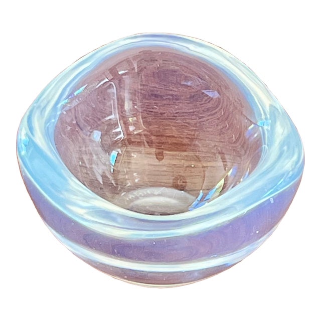 1950s Mid-Century Modern Swedish Opalescent Art Glass "Selena" Bowl by Sven Palmqvist for Orrefors For Sale