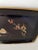 Japanese 1980s Japanese Satsuma Black Lacquer Plastic Serving Tray For Sale - Image 3 of 7