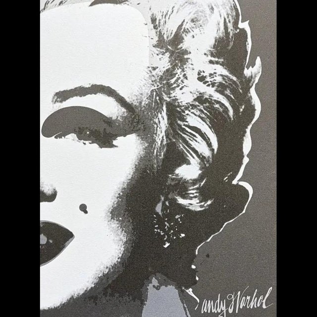 After Andy Warhol, Marilyn Monroe Black-Silver, 1980s, Print For Sale - Image 4 of 6