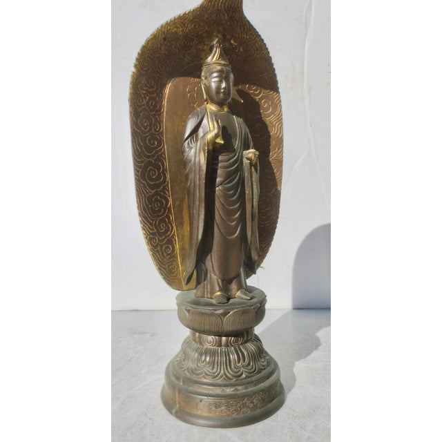 Japanese Meiji Japanese Bronze Kannon For Sale - Image 3 of 11