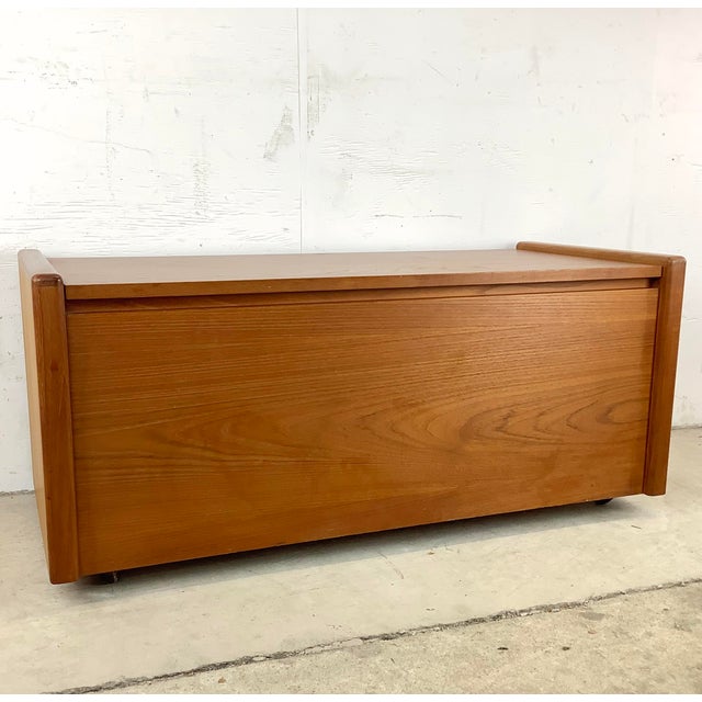 Scandinavian Modern Teak Blanket Chest Chairish