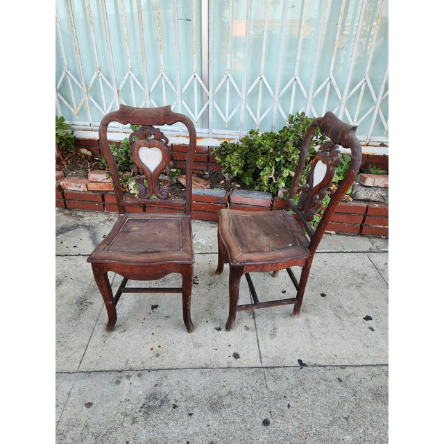 Pair of Vintage Chinoiserie Chairs For Sale - Image 10 of 11