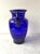 Art Deco Antique Cobalt Blue Glass and Silver Urn Vase For Sale - Image 3 of 4