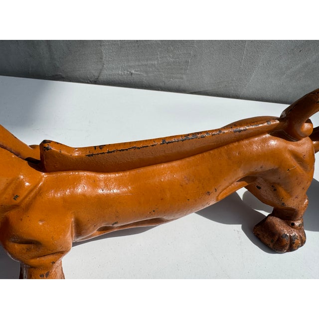 Vintage Cast Iron Dachshund Doorway Boot Scrapers, 1950s, Set of 2 For Sale - Image 6 of 10