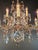Brass Vintage Italian Baroque Revival Crystal Chandelier Rose Crystal Accents For Sale - Image 8 of 9