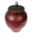 20th Century Chinese Large Red Lacquer Wooden Container With a Lotus Leaf Lid For Sale