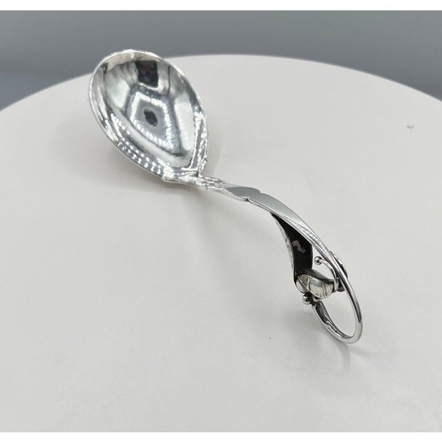 Georg Jensen Georg Jensen Sterling Silver Ornamental Serving Spoon #141 For Sale - Image 4 of 12