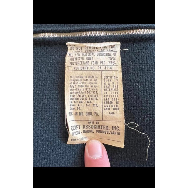 1960s Adrian Pearsall Tub Chair + Ottoman - Oversized Mid Century Modern Havana Lounge For Sale - Image 11 of 11