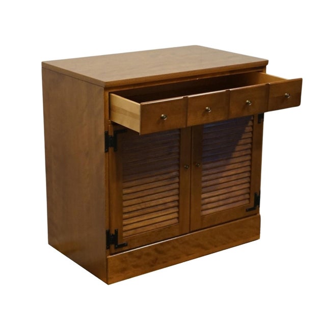 Wood Ethan Allen Heirloom Nutmeg Maple CRP Custom Room Plan 30" Shutter Door Cabinet 10-4511p For Sale - Image 7 of 14