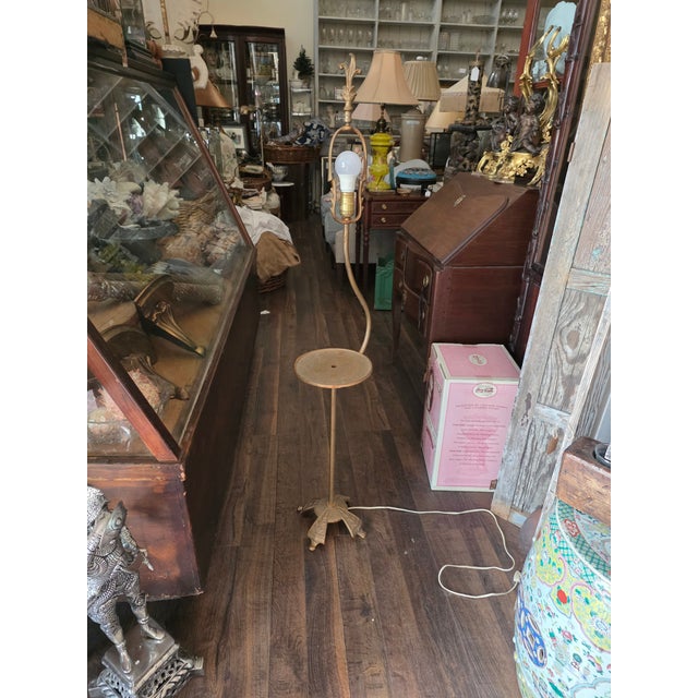 Art Deco Floor Lamp With Round Table Surface For Sale - Image 11 of 11