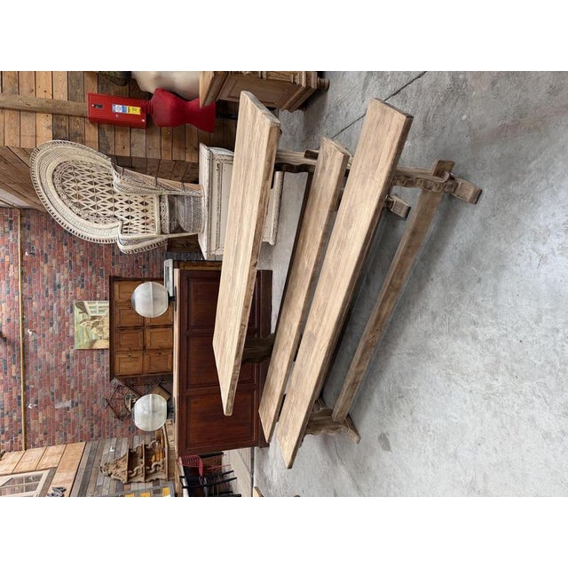 Monastery‑Style Table with Benches, Set of 3 For Sale - Image 11 of 14