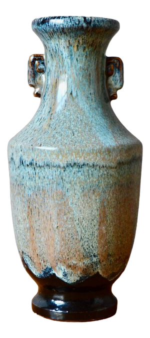 Art Deco Vase in Polychrome Glazed Stoneware, 1960s