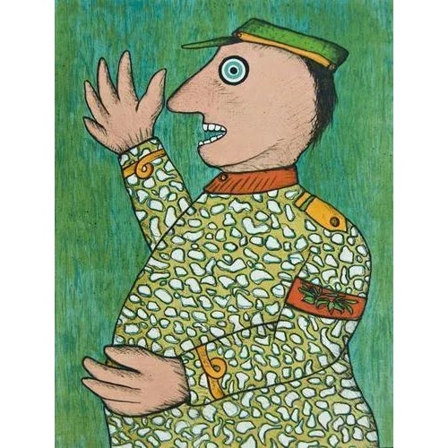 Lithograph on paper. Hand signed and numbered. Edition of 65. Very good condition. This piece is attributed to the...