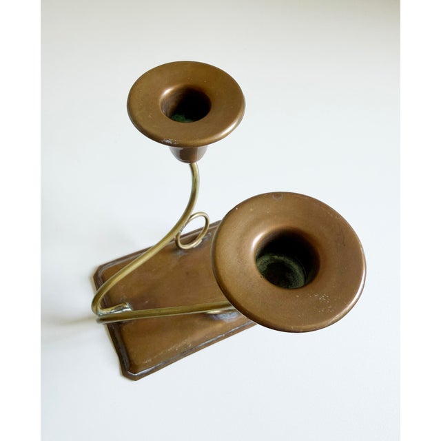 1950s Brass & Copper Candle Holders For Sale - Image 10 of 14