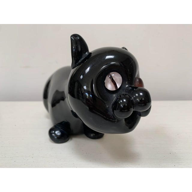 Italian Vintage Murano by Seguso Black Art Glass Cat For Sale - Image 3 of 6