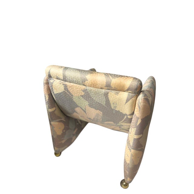 Abstract 1980s Postmodern Fabric Rolling Chairs For Sale - Image 3 of 6