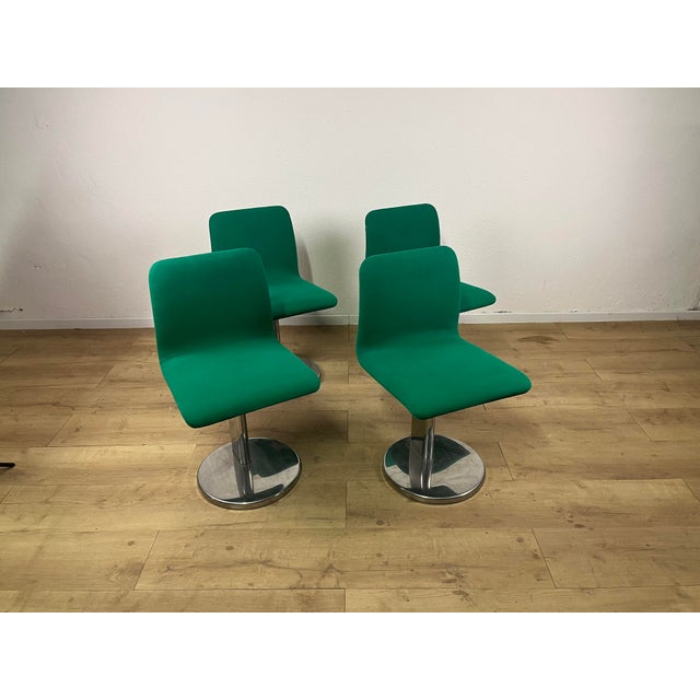 Steel and Fabric Chairs by Ettore Sottsass for Poltronova, 1970s, Set of 4 For Sale - Image 9 of 9