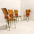 Curved Wooden Chairs with Brass Legs, 1970, Set of 4 For Sale - Image 12 of 18
