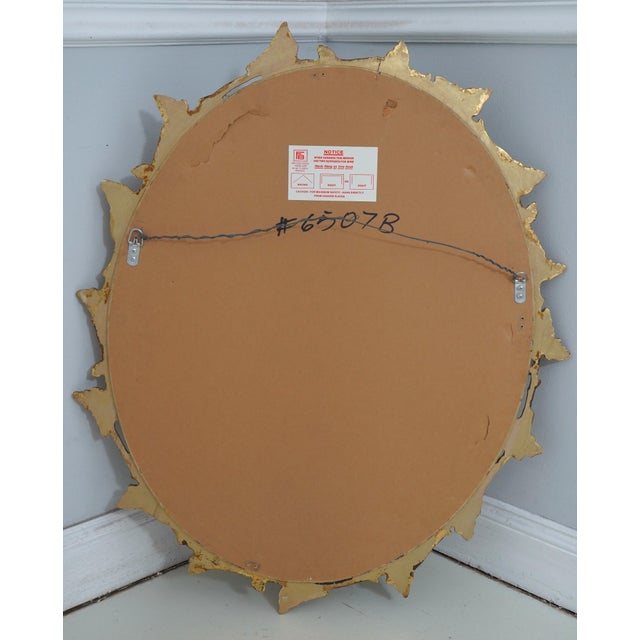 Pair Friedman Brothers Gold Frame Grapevine Mirrors For Sale - Image 9 of 10