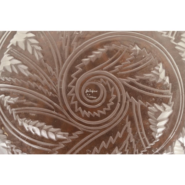 Transparent Lalique "Pinsons" Art Deco Frosted Crystal Glass Bowl, Circa 1930s For Sale - Image 8 of 10