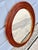 Mid Century Modern Oval Rattan Split Reed Wall Mirror | Attributed to Gabriella Crespi For Sale In Tampa - Image 6 of 14