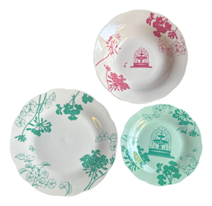 Italian Garden Dinner Service for Six People by Palais Royale, Set of 18