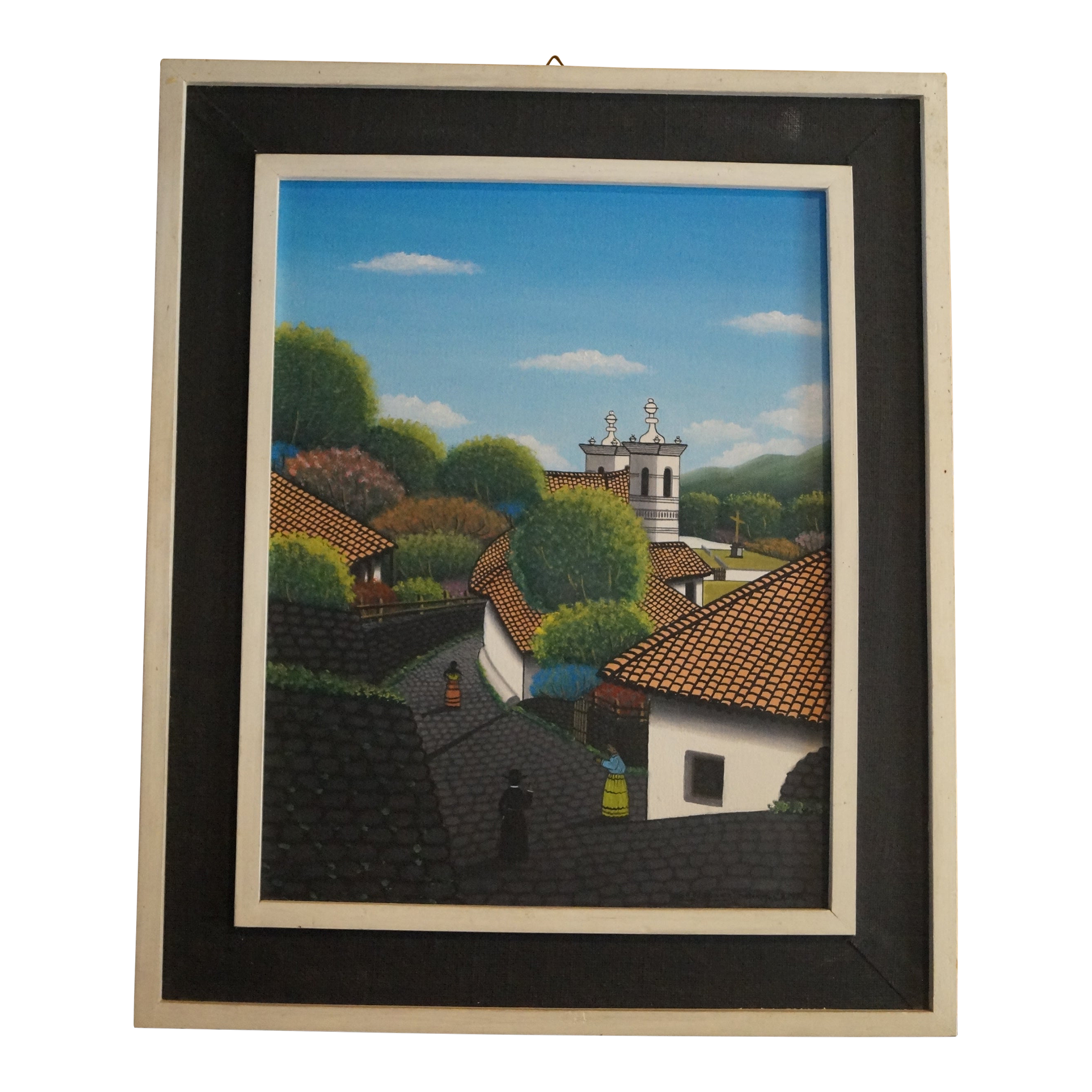1970s Jose Antonio Velasquez Street Scene Painting | Chairish