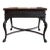 Antique Foyer Hall Table British Colonial Carved Wood Leather Flip Top Burmese For Sale