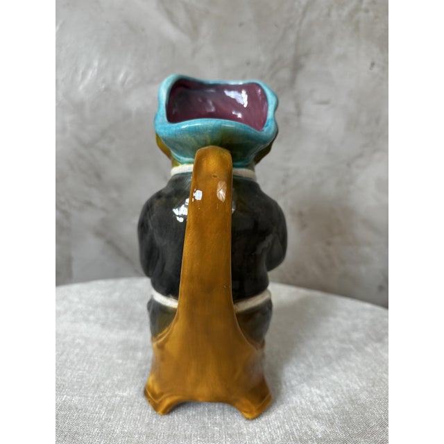 Black Slipware Pig Pitcher, 1920s For Sale - Image 8 of 14