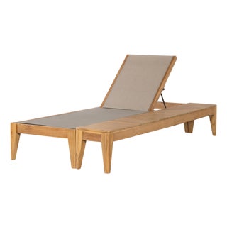 Century Furniture Poolside Teak Reclining Chaise Lounge For Sale