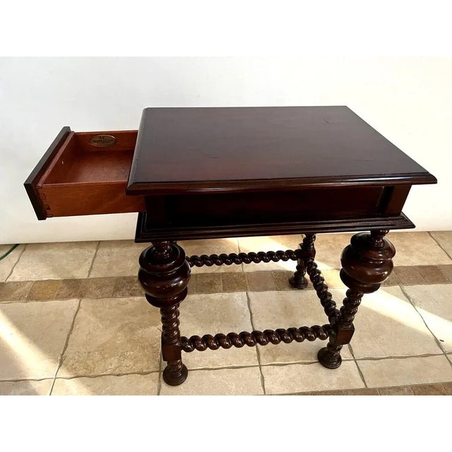 Side Table Gothic Style Barley Twist Legs Drawer by Uttermost Furniture For Sale In Palm Springs - Image 6 of 10