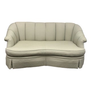 Vintage J. R. Styles Custom Shell Back + Rolled Arm Traditional Sofa For Sale