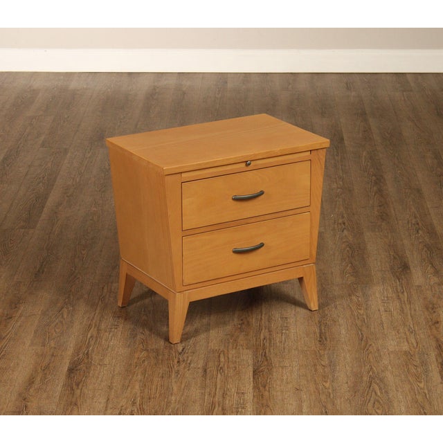 Contemporary Ethan Allen Horizon Collection Pair Of Two Drawer Nightstands For Sale - Image 3 of 18