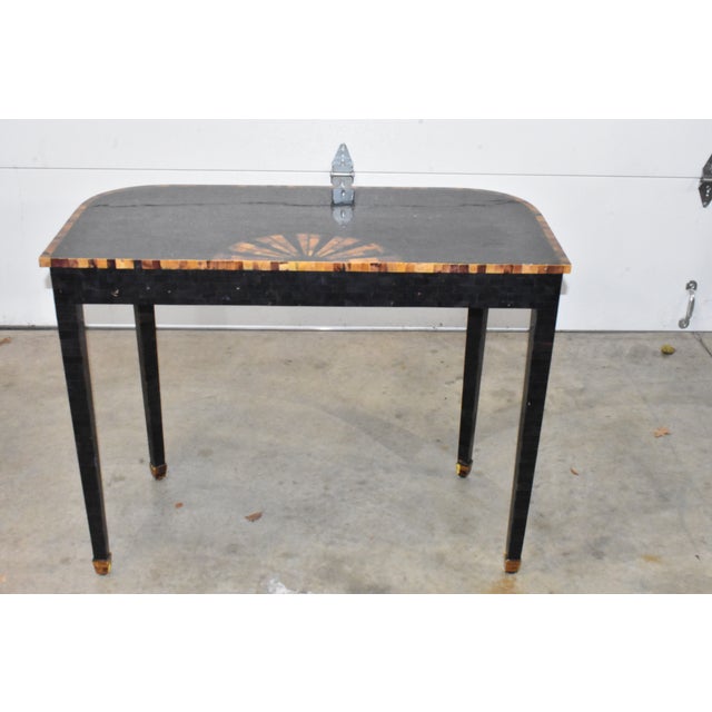 Maitland-Smith Tessellated Stone Console Table W/Sunburst For Sale - Image 14 of 15